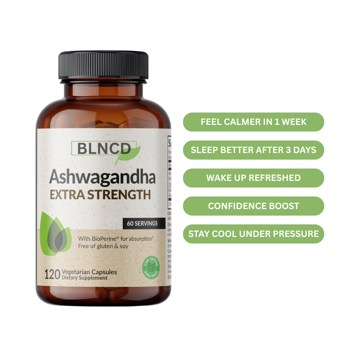 BLNCD Ashwagandha 120 Vegetarian Capsules