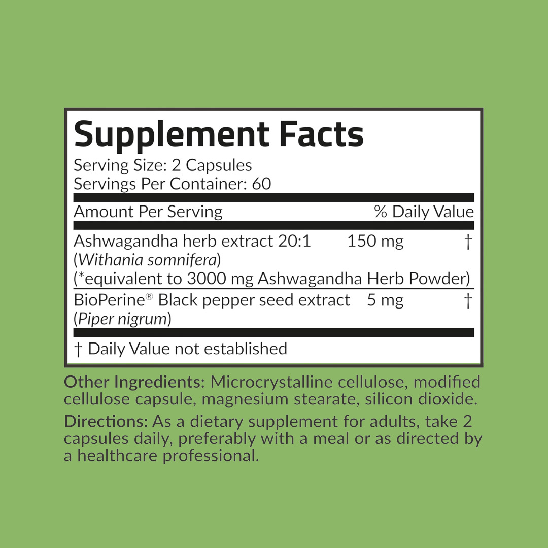 BLNCD  Ashwagandha 120 Vegetarian Capsules